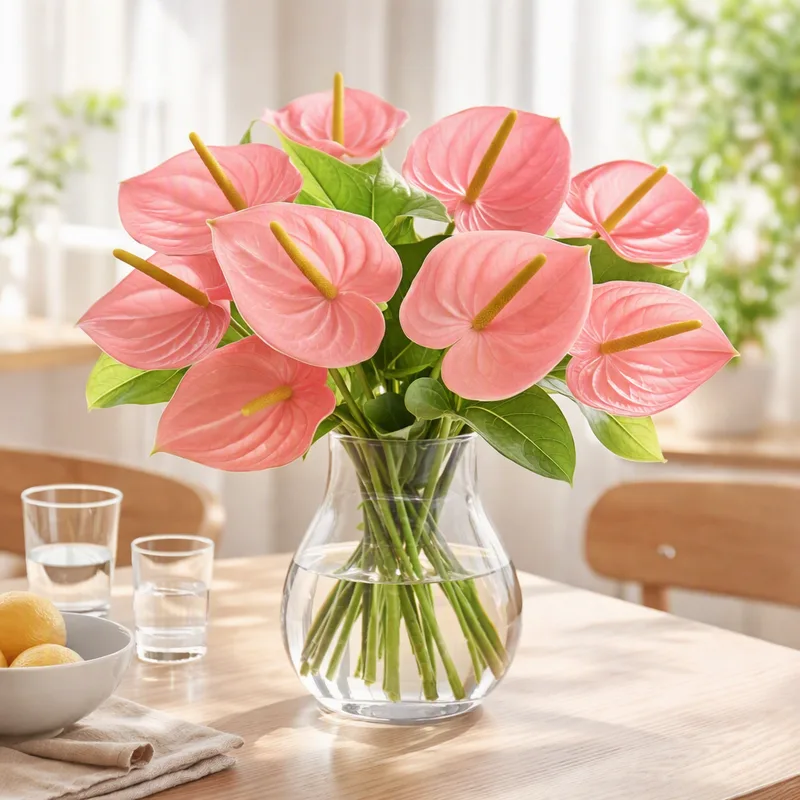 Anthurium (flor de flamenco) - rosa - imagen 2