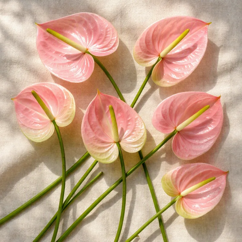 Anthurium (flor de flamenco) - rosa - imagen 4