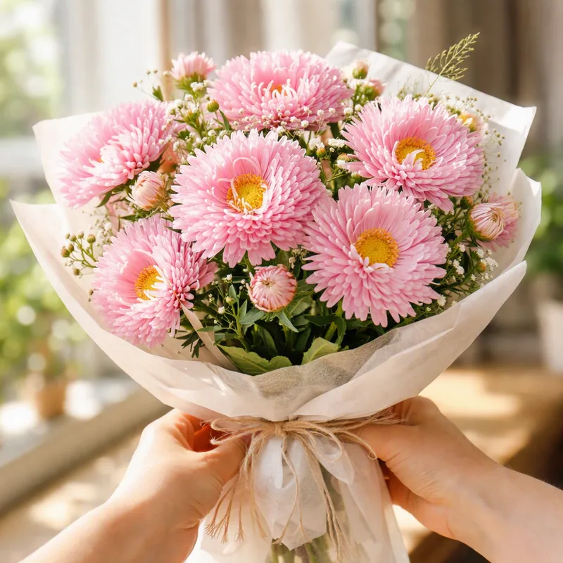 Áster de verano - rosa - imagen 3
