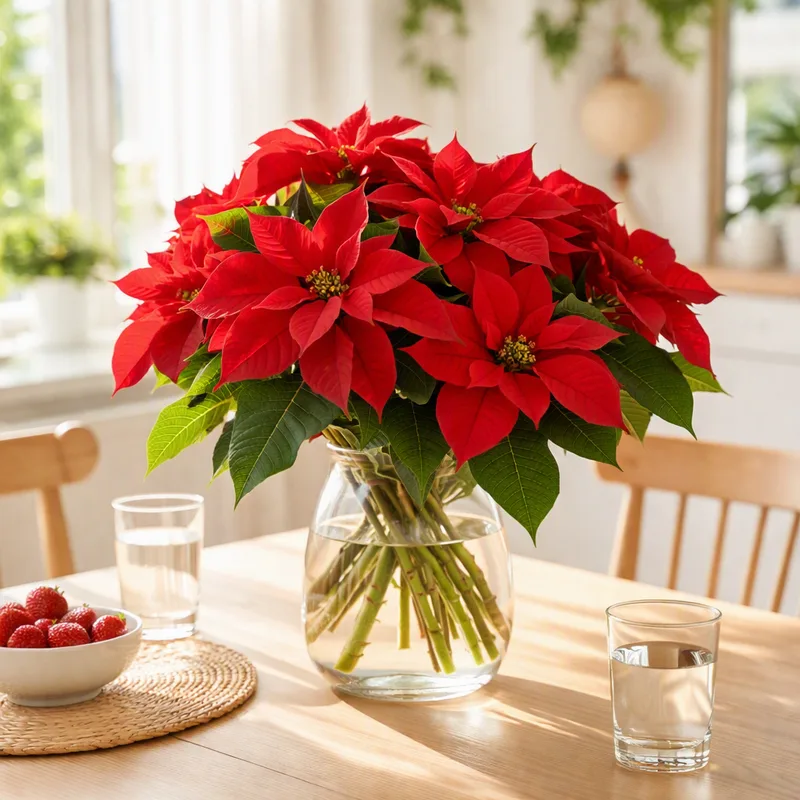 Flor de Navidad - roja - imagen 2