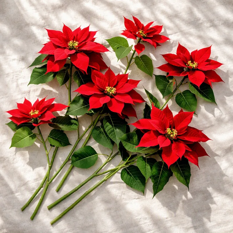 Flor de Navidad - roja - imagen 4