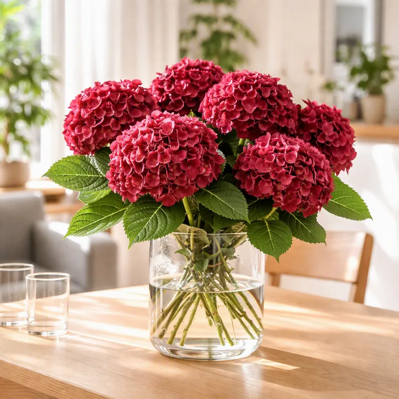 Hortensia roja - imagen 2