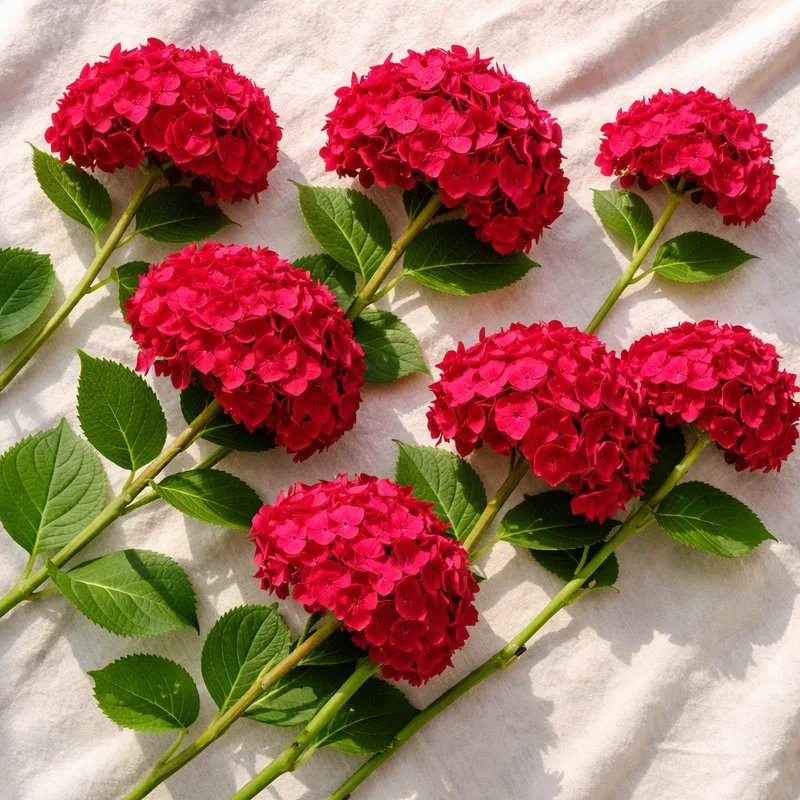 Hortensia roja - imagen 4