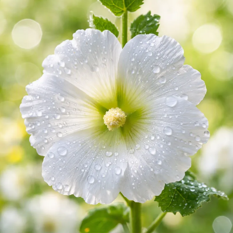 Malva real blanca